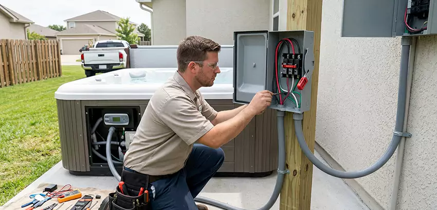 Outdoor Hot Tub Electrical Installation in Grove City